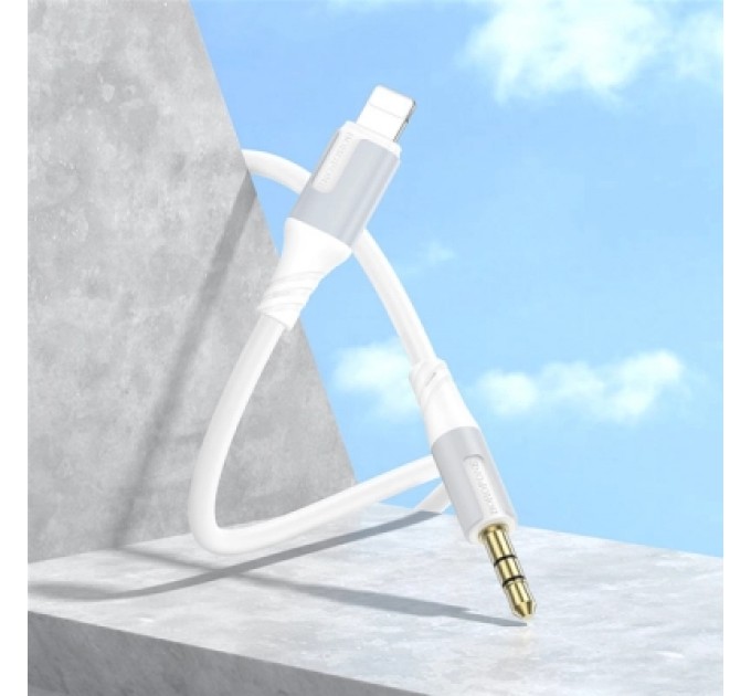 BOROFONE Кабель мультимедійний Lightning to 3.5mm M 1.0m BL19 white BOROFONE (6941991108570)