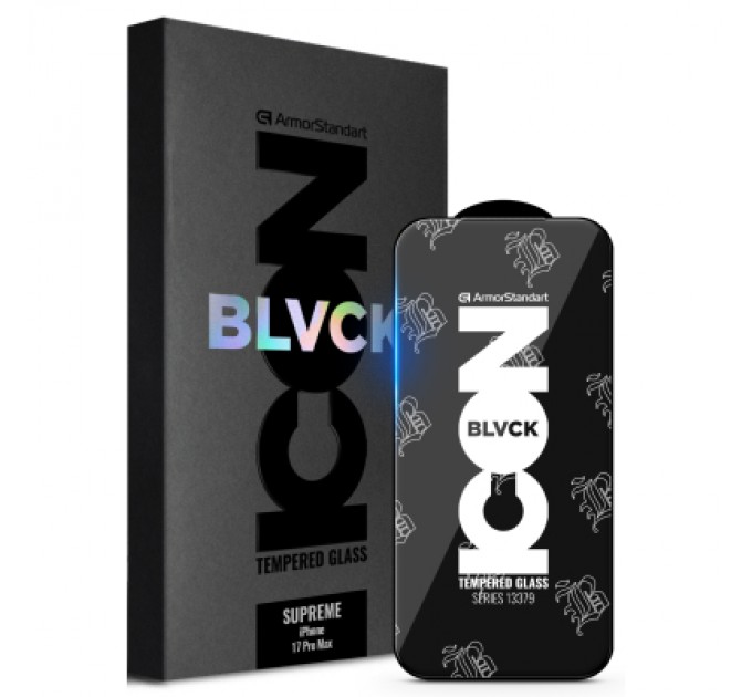 Скло захисне Armorstandart Supreme Black Icon Apple iPhone 17 Pro Max (ARM86401)