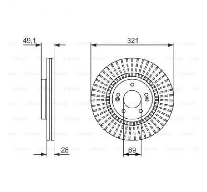 Гальмівний диск Bosch 0 986 479 786