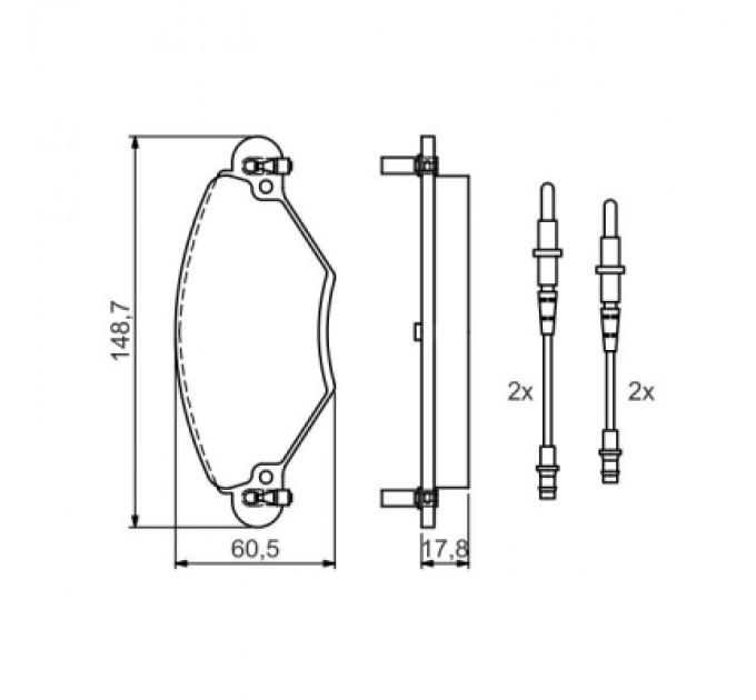 Гальмівні колодки Bosch 0 986 424 582