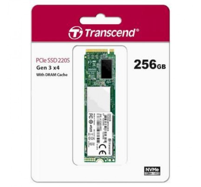 Transcend Накопичувач SSD M.2 2280 256GB Transcend (TS256GMTE220S)
