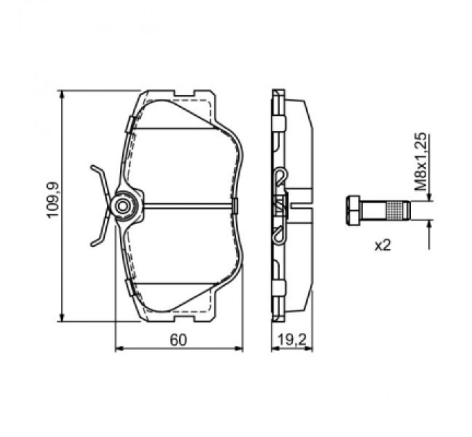 Гальмівні колодки Bosch 0 986 469 410