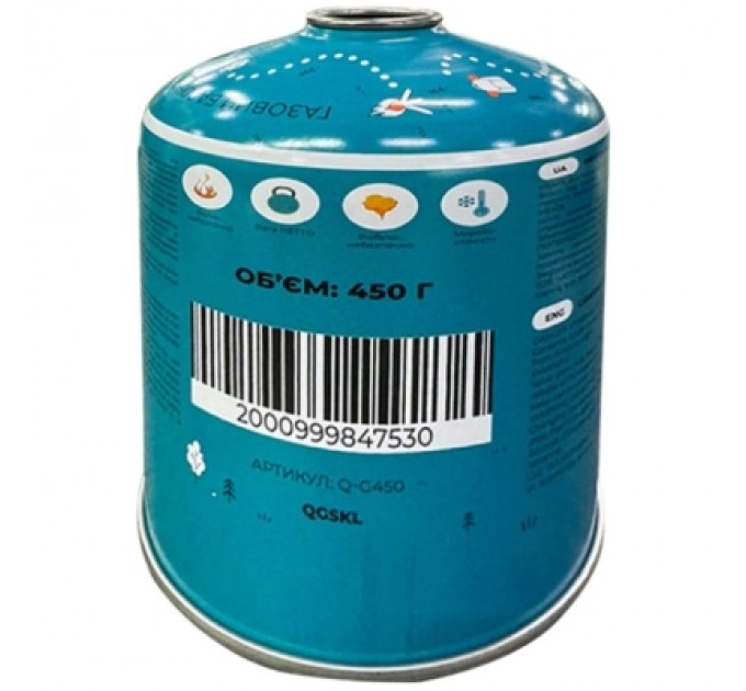 Quest Газовий балон Quest 450 г різьбове з'єднання (Q-G450)