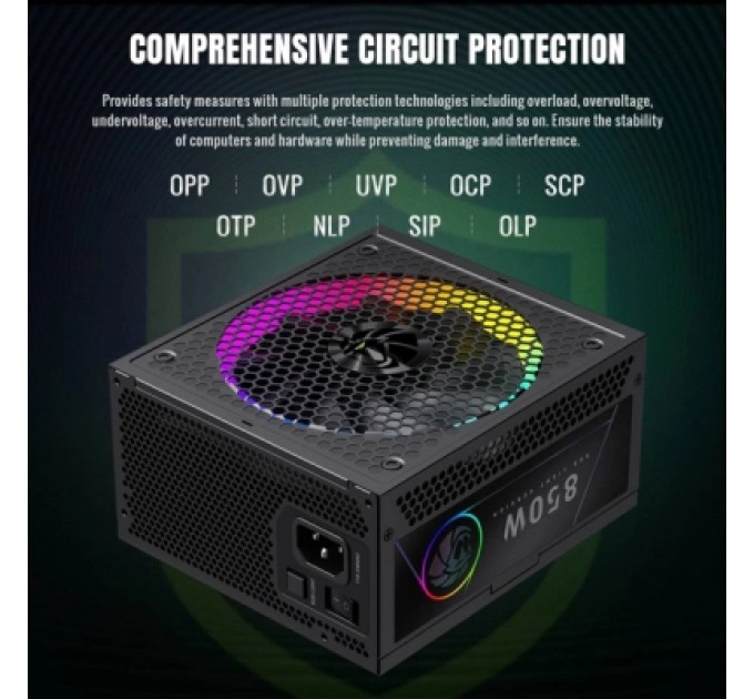 Блок живлення Gamemax 850W (RGB 850G)