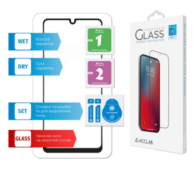 ACCLAB Скло захисне ACCLAB Full Glue Samsung M22 (1283126517518)