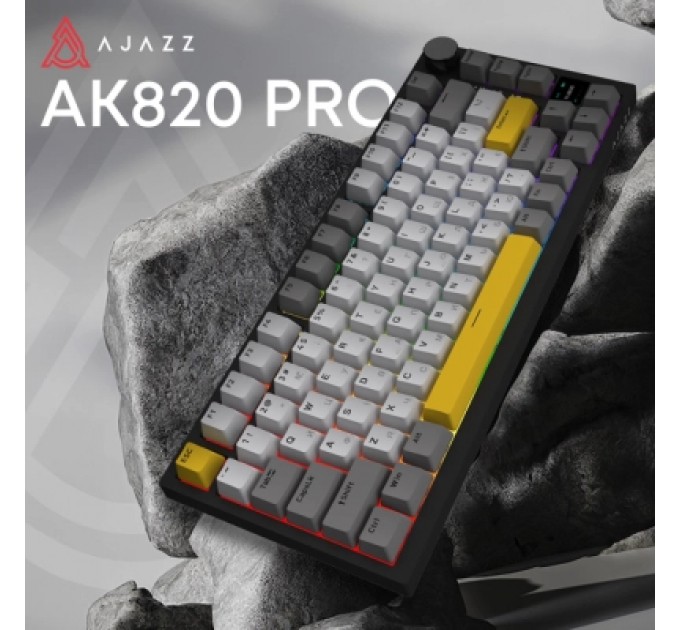 Ajazz Клавіатура Ajazz AK820 Pro Flying Fish Switch Purple RGB USB/Wireless/Bluetooth UA Purple (AK820PRO-FF-PWB)