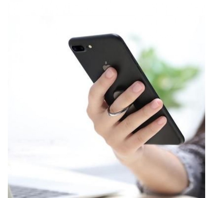 PowerPlant Тримач для смартфонів PowerPlant с кольцом, черный (CA910311)