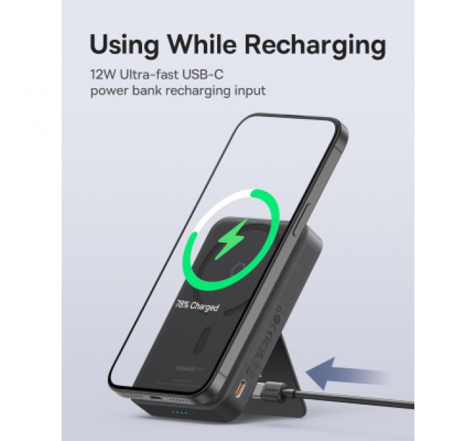 Baseus Батарея універсальна Baseus MagPro 5000mAh 20W, Black (PPCXZ05) (P10064100122-00)