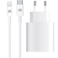 Зарядний пристрій Armorstandart AMHJ83 20W USB-C White + cable USB-C to Lightning (ARM77724)