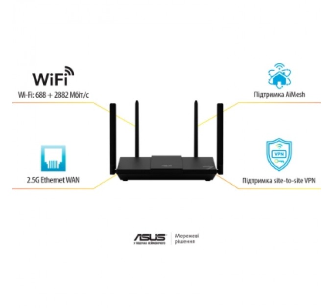 ASUS Маршрутизатор ASUS RT-BE50 (90IG09U0-MO3S00)