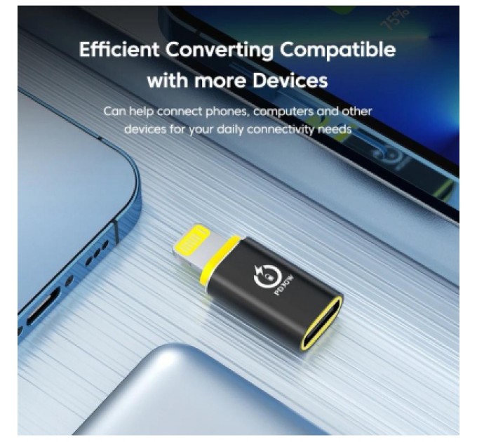 XoKo Перехідник USB-C F to Lightning M 30W black XoKo (AC-033)