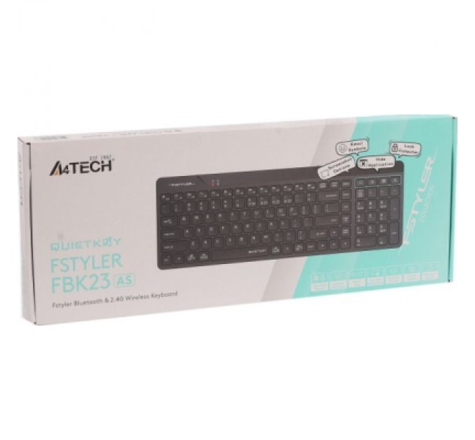 Клавіатура A4Tech FBK23 AS Wireless/Bluetooth Black (4711421001168)