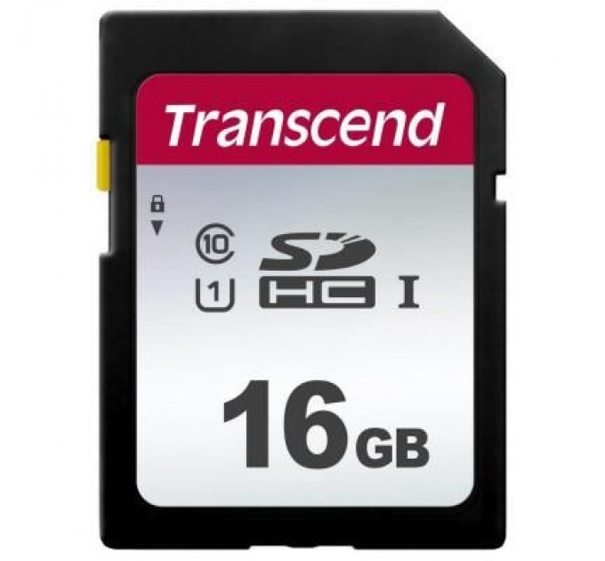 Transcend Карта пам'яті Transcend 16GB SDHC class 10 UHS-I U1 (TS16GSDC300S)