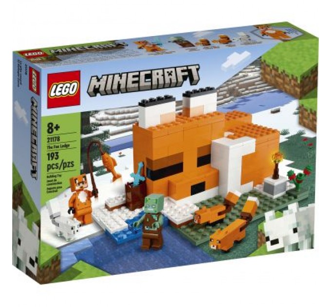 LEGO Конструктор LEGO Minecraft Лисича хатина 193 деталі (21178)