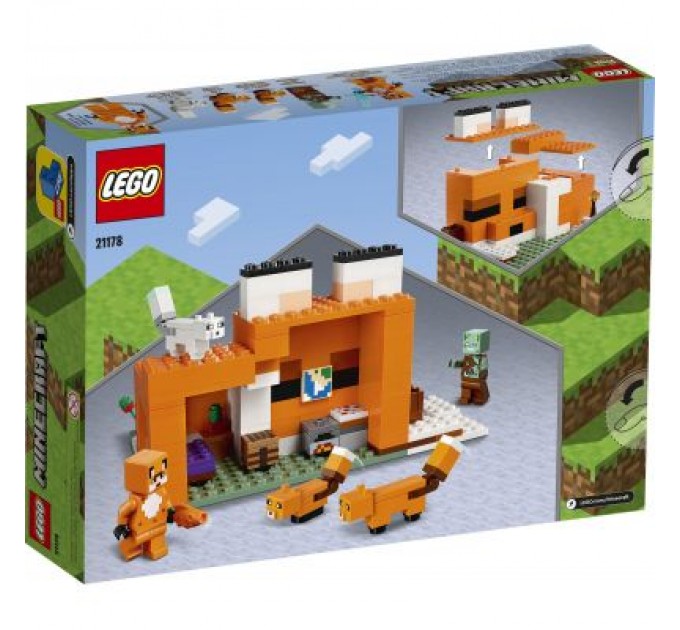 LEGO Конструктор LEGO Minecraft Лисича хатина 193 деталі (21178)