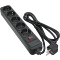 Patron Мережевий фільтр живлення Patron 1.8 m3*1mm2 (SP-1052) 5 розеток BLACK (EXT-PN-SP-1052)