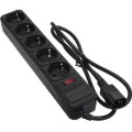 Patron Мережевий фільтр живлення Patron 1 m3*1mm2 (SP-1053U) 5 розеток BLACK (EXT-PN-SP-1053U)