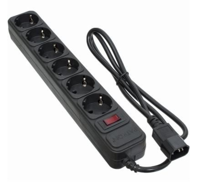 Patron Мережевий фільтр живлення Patron 1 m3*1mm2 (SP-1063U) 6 розеток BLACK (EXT-PN-SP-1063U)