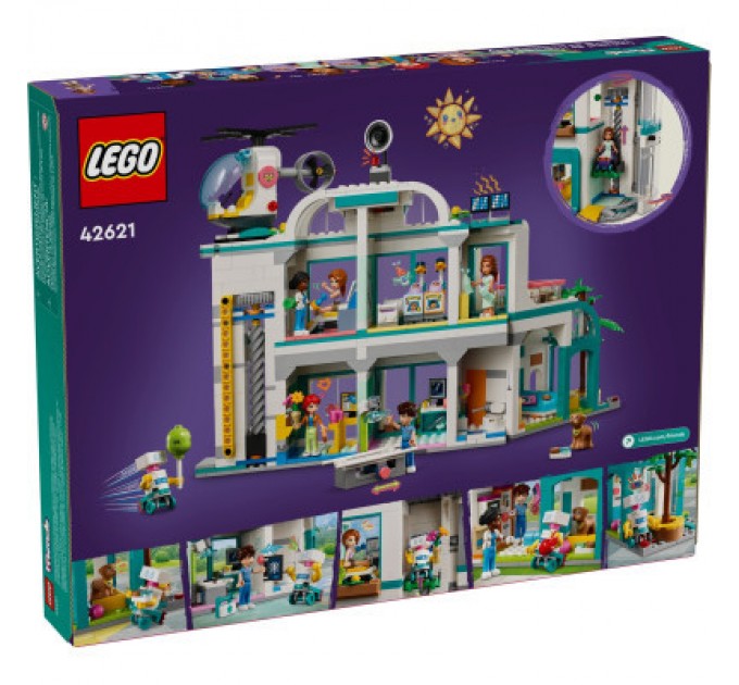 LEGO Конструктор LEGO Friends Лікарня в Хартлейк-Сіті 1045 деталей (42621)