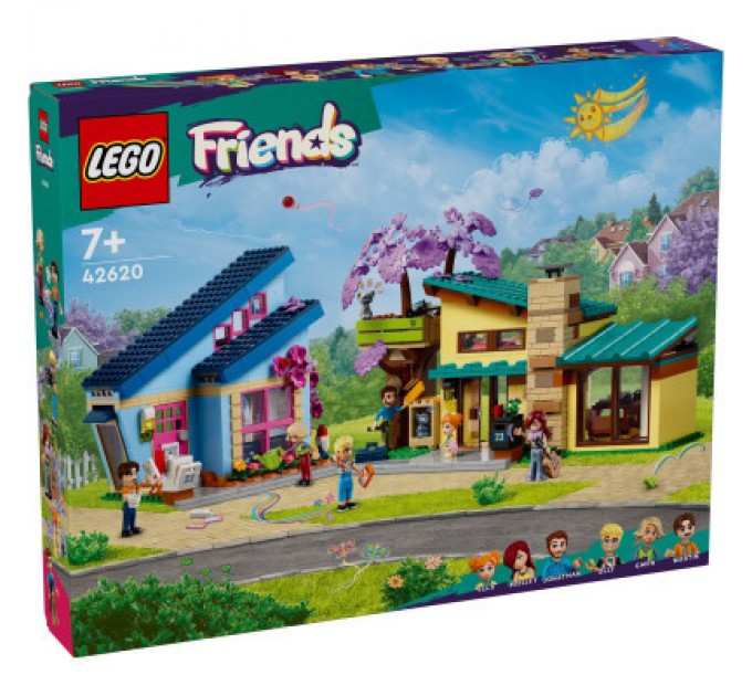 Конструктор LEGO Friends Родинні будинки Оллі й Пейслі 1126 деталей (42620)