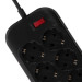 ColorWay Мережевий фільтр живлення ColorWay CW-CHE64B, 6 розеток/4USB Black (CW-CHE64B)