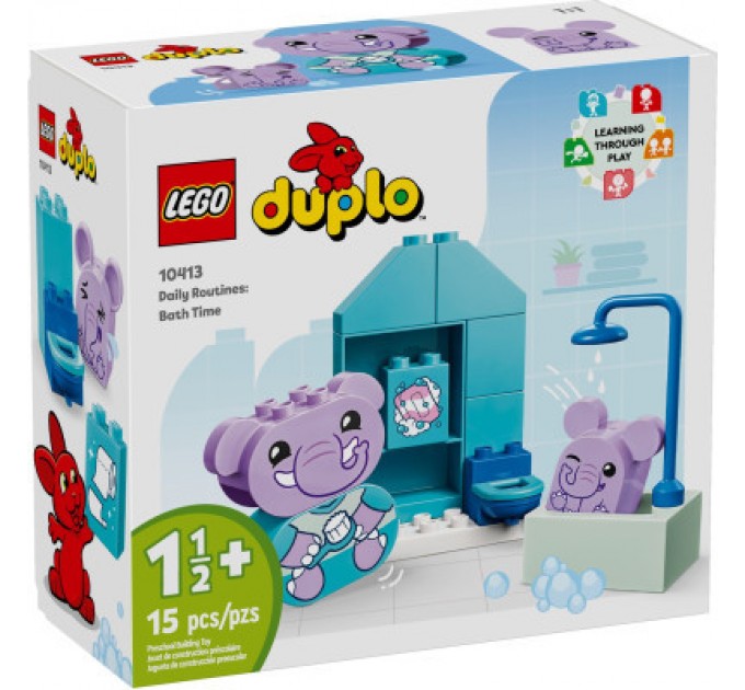 Конструктор LEGO DUPLO My First Повсякденні процедури: Час приймати ванну 15 деталей (10413)