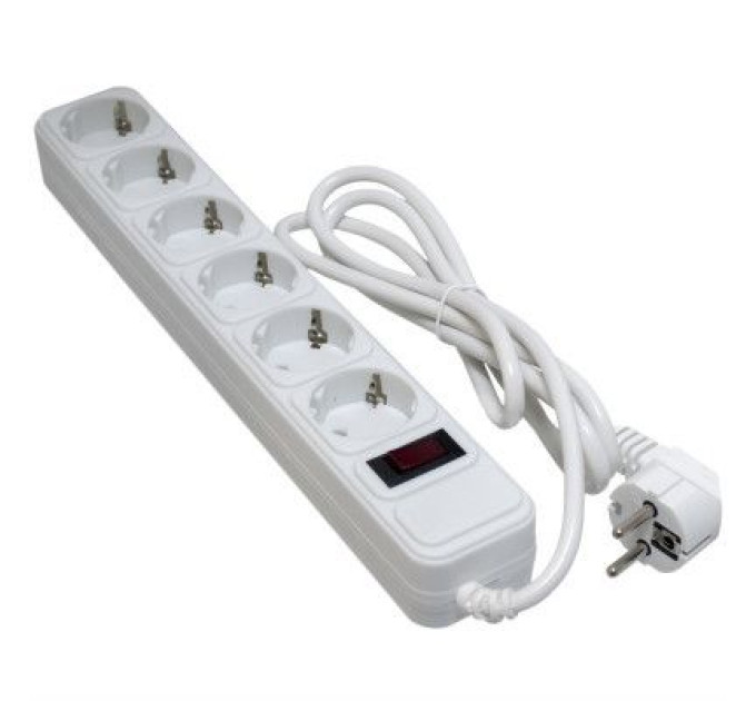Patron Мережевий фільтр живлення Patron 5m (SP-1065W), 6 розеток White (EXT-PN-SP-1065W)