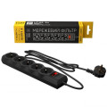 LogicPower Мережевий фільтр живлення LogicPower LP-X5 PREMIUM, 2m black (9583)