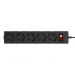 LogicPower Мережевий фільтр живлення LogicPower LP-X5 PREMIUM, 2m black (9583)