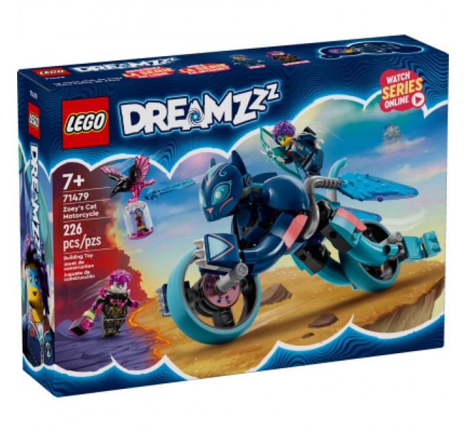 Конструктор LEGO DREAMZzz Котячий мотоцикл Зоуі (71479)