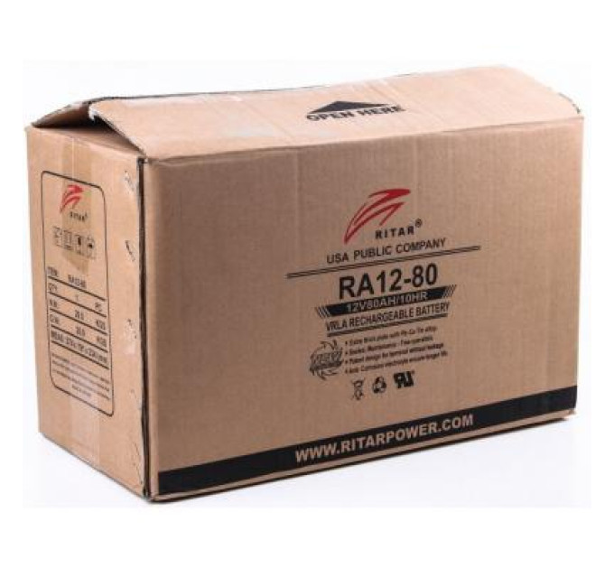 Ritar Батарея до ДБЖ Ritar AGM RA12-80, 12V-80Ah (RA12-80)