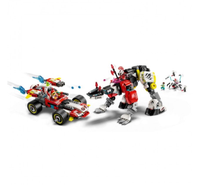 Конструктор LEGO DREAMZzz Робот-тигр Купера та Хот-род авто Зеро (71497)