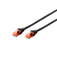 Патч-корд 3м, CAT 6 UTP, AWG 26/7, CCA, PVC, black Digitus (DK-1612-030/BL)