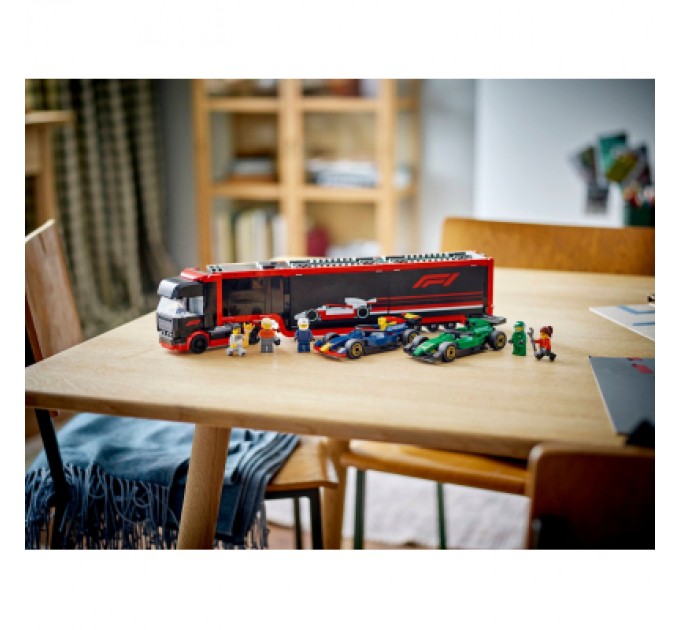 Конструктор LEGO City Вантажівка F1 з автомобілями RB20 та AMR24 (60445)