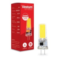 Лампочка Vestum LED COB G4 3,5W 4500K 220V (1-VS-8102) Лампочка Vestum LED COB G4 3,5W 4500K 220V (1-VS-8102)