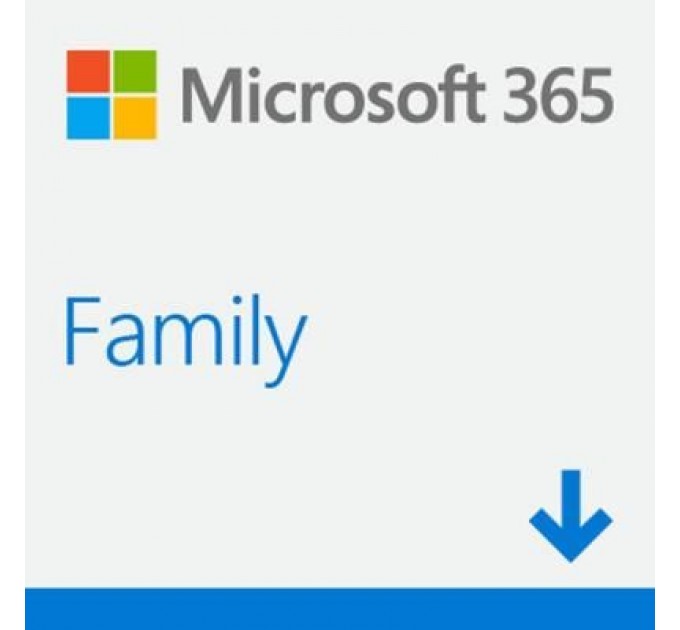 Microsoft Офісний додаток Microsoft 365 Family 32/64 AllLngSub PKLic 1YR Online CEE Конверт (6GQ-00084-ESD)