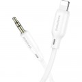 Кабель мультимедійний Lightning to 3.5mm M 1.0m BL18 white BOROFONE (6941991101052)