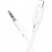 Кабель мультимедійний Lightning to 3.5mm M 1.0m BL18 white BOROFONE (6941991101052)