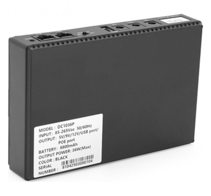 Green Wave Пристрій безперебійного живлення Green Wave UPS-36W DC1036P-8