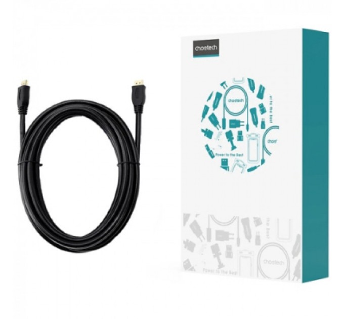Кабель мультимедійний HDMI to HDMI 5.0m v2.1 8K60Hz 4K120Hz Choetech (XHH-TP21-BK)
