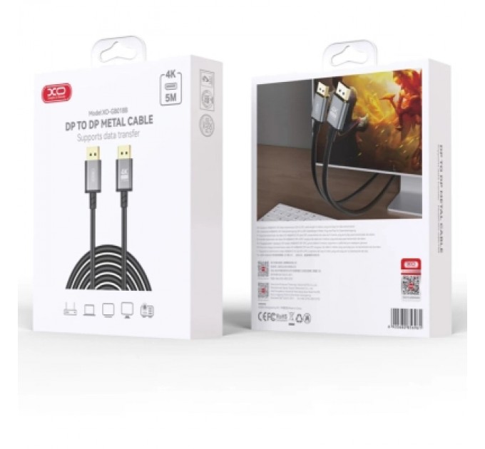 XO Кабель мультимедійний DisplayPort to DisplayPort 5.0m v1.2 tranish XO (GB018B-DP.tranish)