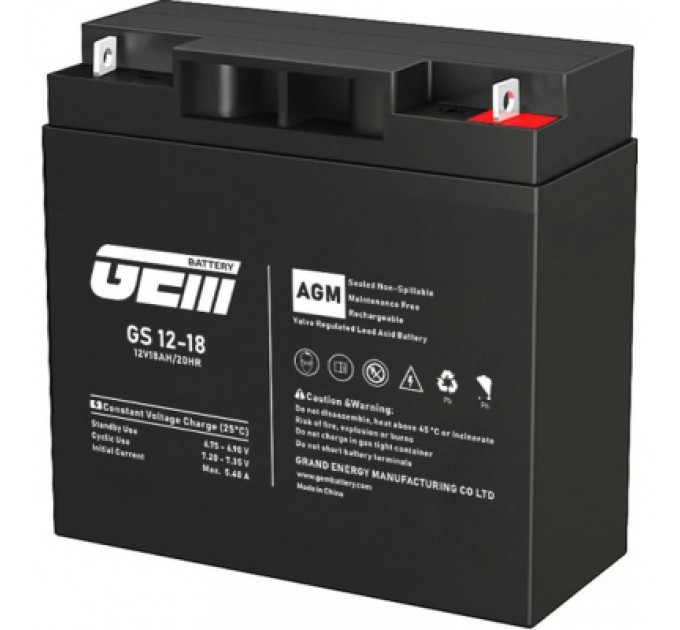 GEM Батарея до ДБЖ GEM GS 12V-18Ah (GS 12-18)