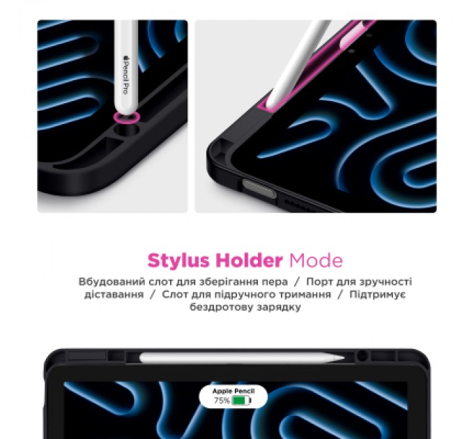 Чохол до планшета Armorstandart Y-Type PEN Samsung Galaxy Tab A9+ Black (ARM85500)