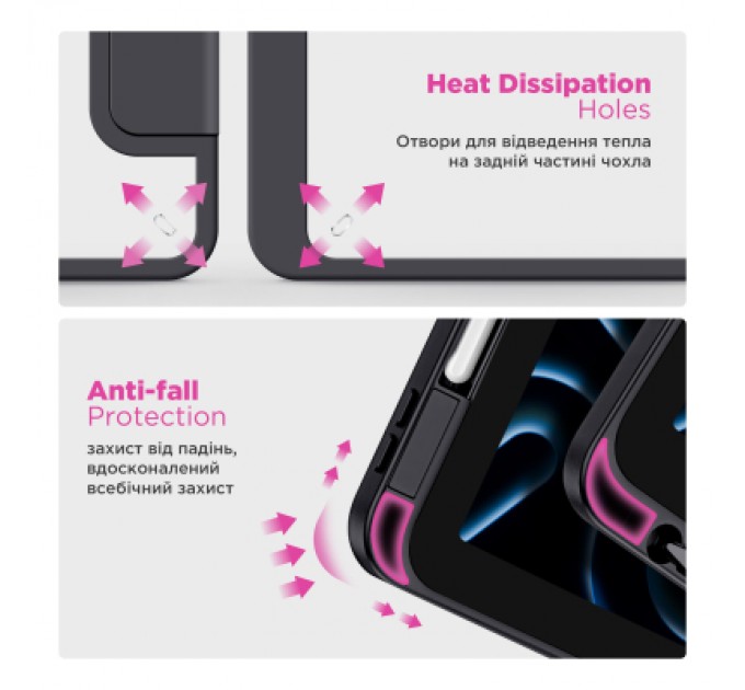 Чохол до планшета Armorstandart Y-Type PEN Samsung Galaxy Tab S9 / S9 FE / S10 FE Black (ARM85518)