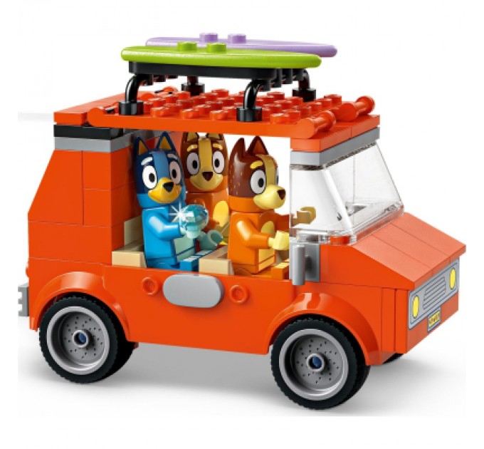 Конструктор LEGO Bluey Пляж і сімейна поїздка на автомобілі Блуї (11202)