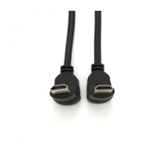 Merlion Кабель мультимедійний HDMI M to HDMI M 1.0m V1.4 90° corner black Merlion (YT-HDMI-1.0m/90°-90°)