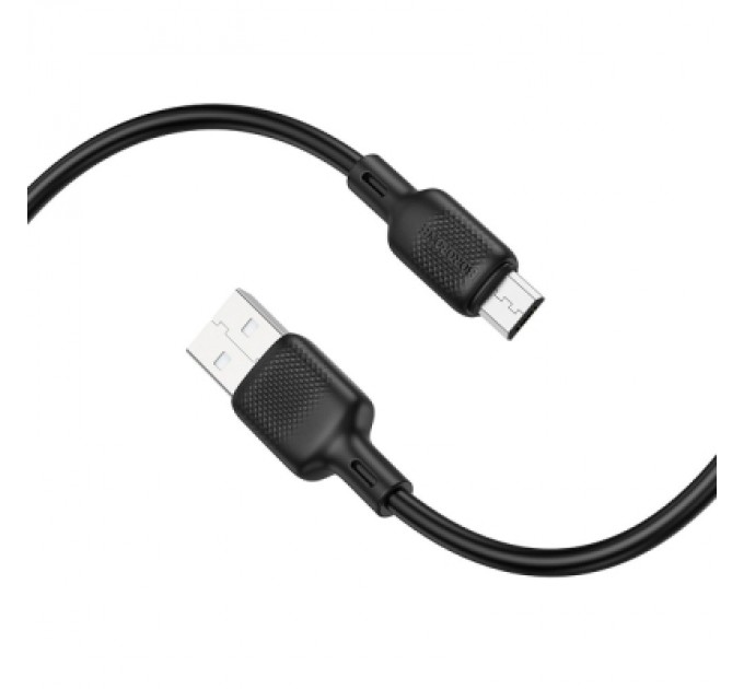 BOROFONE Дата кабель USB 2.0 AM to USB-C 1.0m 60W silicone black BOROFONE (6941991115455)