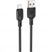 BOROFONE Дата кабель USB 2.0 AM to USB-C 1.0m 60W silicone black BOROFONE (6941991115455)