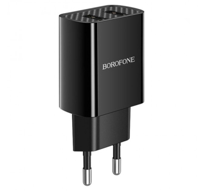 BOROFONE Зарядний пристрій BOROFONE BA53A 2xUSB 10.5W black (6931474739131)