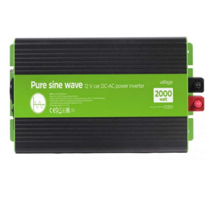 EnerGenie Автомобільний інвертор EnerGenie 12V/230V 2000W (4000W peak power) чиста синусоїда (EG-PWC-PS2000-01)